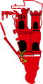 Gibraltar Flag Map Gibraltar