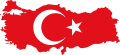 Turkey Flag Map Turkey